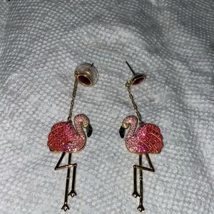 Swarovski Crystal Flamingo drop earrings